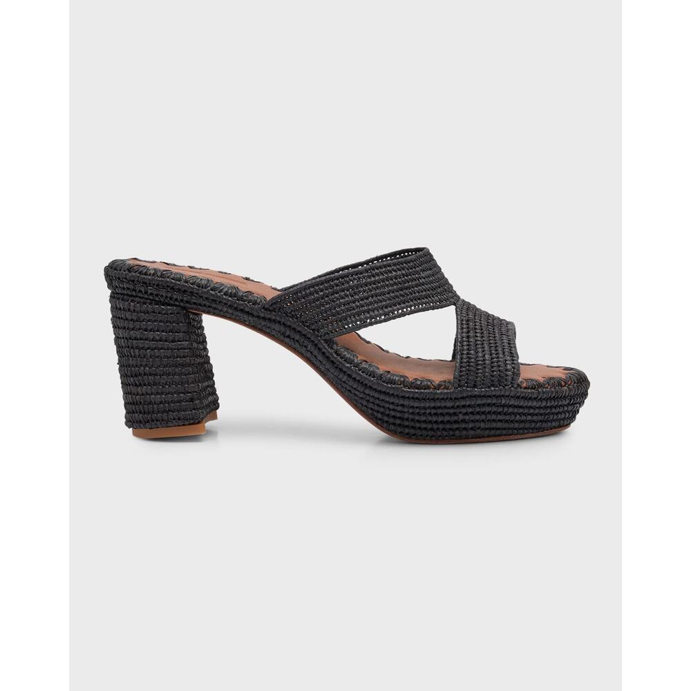 Carrie Forbes Mm Black Modele Andre Platform Sandal Size 6